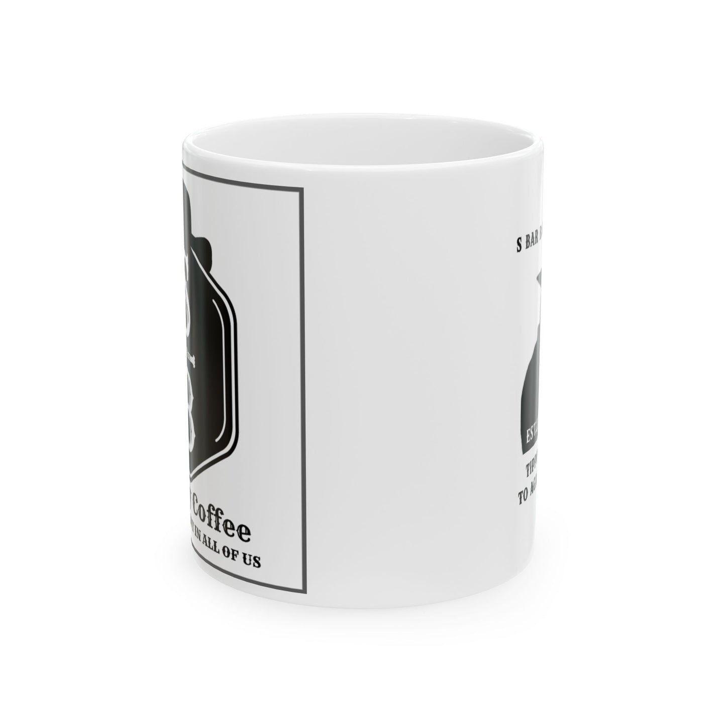 Coffee Lover Ceramic Mug — “Coffee: The Fuel of Us” Vintage Bottle Design (11oz, 15oz)